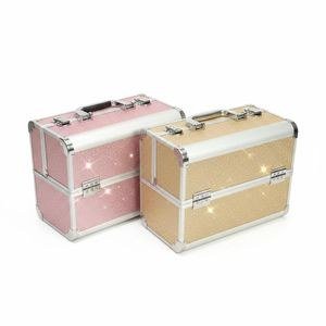 Makeup Vanity Cases – Pink and Gold Colours