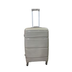 A Medium Traveling Suitcase It Carries 23Kgs It's Strong Pure It's Extremely Durability It Has 8-Wheels Spinner It Has Multiple Colours-Grey