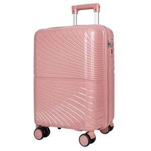 Carry-on Lightweight PP Hard-sided Suitcase Hand Polypropylene Luggage 4 Wheel & TSA Lock Cabin Trolley Bag Accepted All Airlines Easyjet – Multicolor