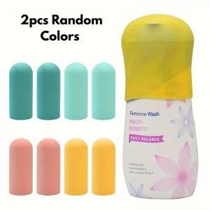 2PCS Bottle Covers for Travel - Reusable Cosmetic & Toiletry Bottle Sleeves (Random Colors)