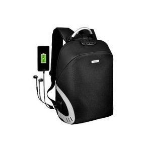 Anti Theft Laptop Bag Backpack With Reflector - Black