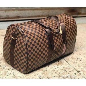 Genetic Luggage Gym Bag Outdoor Shoulder Bag Travelling Tas For Men Women - Brown