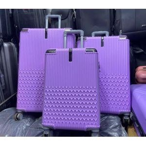 Purple Full Set of three Suitcases 3 in 1 material Stong Zip And Double Wheel