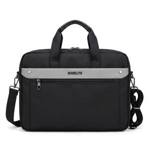 SHIKELITE Two-Tone Executive Business Laptop Briefcase – Black & Grey