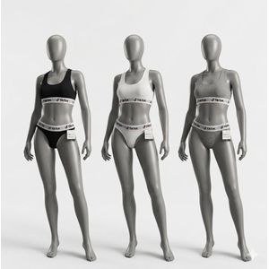 Monochrome Cropped Top and Brief Colour Selection