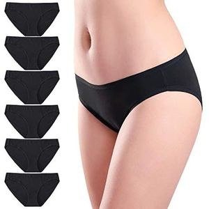 Ladies Panties/ Knickers, 6 Pieces, Black