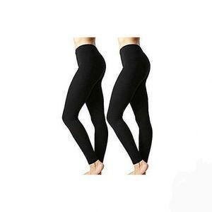 2-Pack Women's Stretch Leggings Casual Tights - Black - Stretch Casual Tights for Everyday Styling & Layering