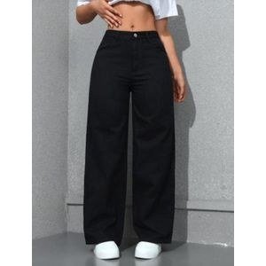 Xim Fashionable Ladies Jean Trouser 1 Piece -Black