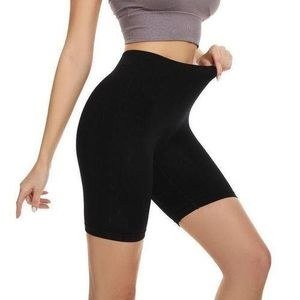 1Pc High-Waist Women's Gym/Inner Plain Biker - Black