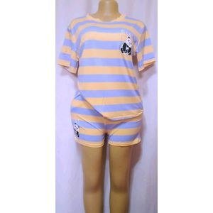 Two piece stripped ladies pajama set