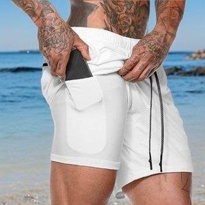 Berrykey Men's Elastic Pocket Shorts Pants - White