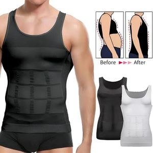 Men's Abs Shaping Compression Vest (BLACK)- Tummy Control Sleeveless Shapewear