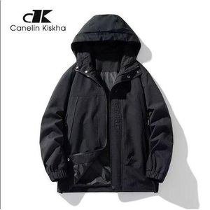 24 7 FASHION Water proof Jacket Unisex with a Hoodie - Black