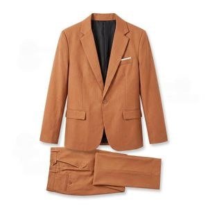 Men's Two-piece Suit Jacket + Trousers Slim Fit Business Casual