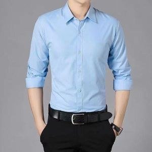 Men's Office Shirts Long Sleeve Button-Down Shirts - Sky Blue
