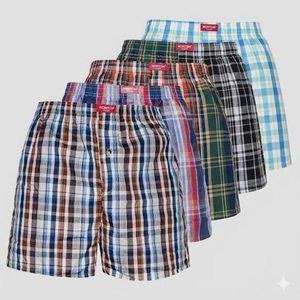 6Pack Of Light Men’s Boxers (90% & 10% ) & Checkered Underwear - MultiColor