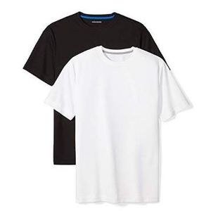 Pack Of 2 Round Neck Plain T-Shirts - White,Black