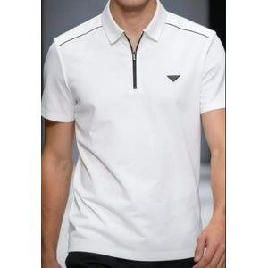 Men's Casual Polo T-Shirt - White.