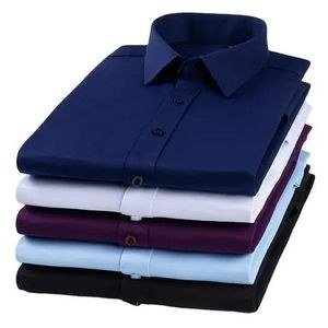 5Pieces Of Men's Long Sleeved Designer Shirts - Royal Blue, White, Skyblue,Maroon, Black