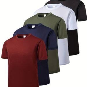 5 Pack Short Sleeve Crew Neck T-Shirts