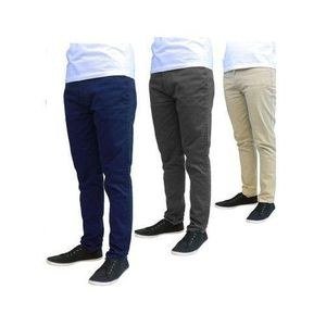 A Pack Of 3 Office and Casual Designer Kachi Pants - Dark grey, Navy blue, Brown