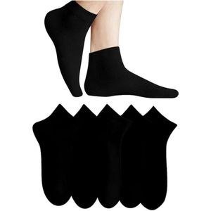 Pack of 5 Plain Ankle Socks -Black