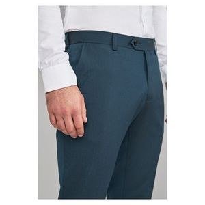 Men's Formal Trousers - Teal - Blue