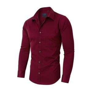 Mens Gentle Office Designer Shirt - Marooon