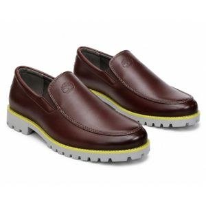 Classic Lug Sole Slip-On Loafers – Brown & Yellow