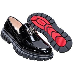 Men’s Glossy Black Patent BB Loafers