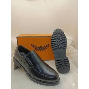 Men's Slip-On Shoes – Black Raised Sole