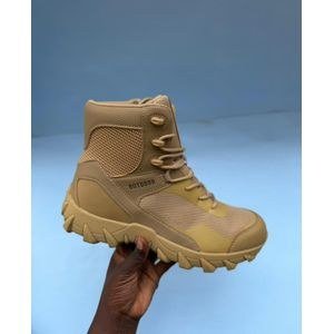 Outdoor Tactical Hiking Combat Boots – Khaki Beige