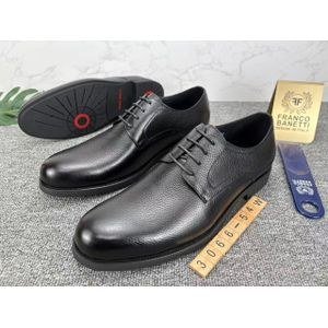 Franco Banetti Textured Derby Dress Shoes – Black