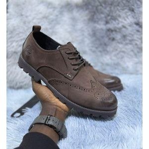 Classic Lace-Up Casual Shoes – Coffee Brown
