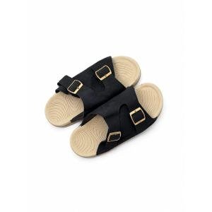 Unisex Men and women Flat Sandals -Black