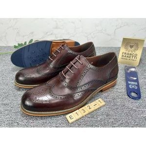 Men's Wingtip Brogue Oxford Dress Shoes - Dark Brown