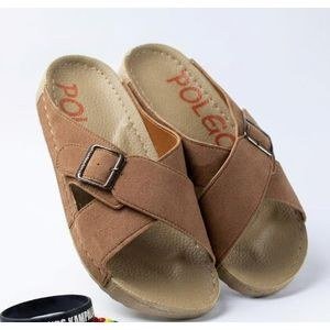 Men's Slip-on Sandals - Brown.