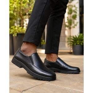 Gentlemans black all style slip ons