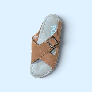 Mens Polexi Easy Pushin flat Shoes -brown