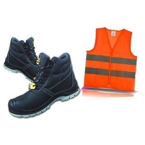 Boots Steel Toe With 1Reflector - Black, Orange
