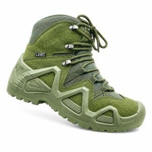 Lalawow LAWO Men’s High-Top Outdoor Hiking Boots – Olive Green
