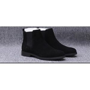 Classic Suede Chelsea Boots – Black