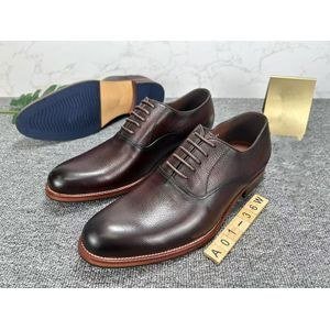 Classic Pebble Grain Oxford Dress Shoes – Dark Brown