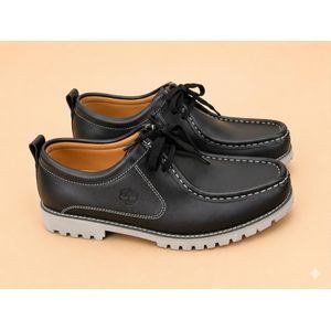 Classic Lug Sole Shoe Lace-Up – Black & Grey