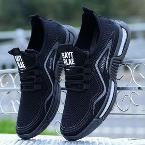 Men Casual Lightweight Sport Shoes Mesh Sneakers - Black