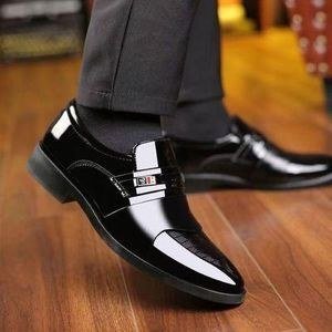 ZG Men's Shoes Business Shoes British Korean Version Of Foot Cover Black Casual Shoes