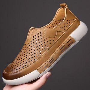 Men's Casual Half Cover sandals Non-slip Shoes Brown