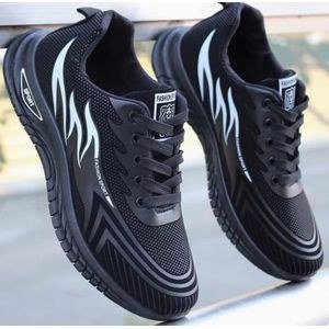 Men's Running Shoes Black Blue Lightweight Non-Slip Casual Boy Sneakers