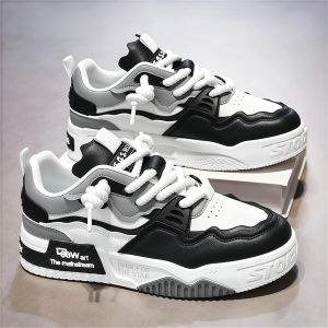 Men's Sneakers Casual Board Shoes Thick Bottom Lace Up Shoes Trendy Versatile Shoes