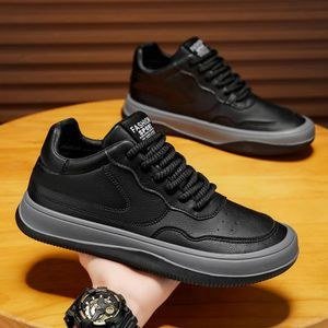 VANHUHU Men's Casual Gentle Loafers Footwear Official Flat Business Shoes Black